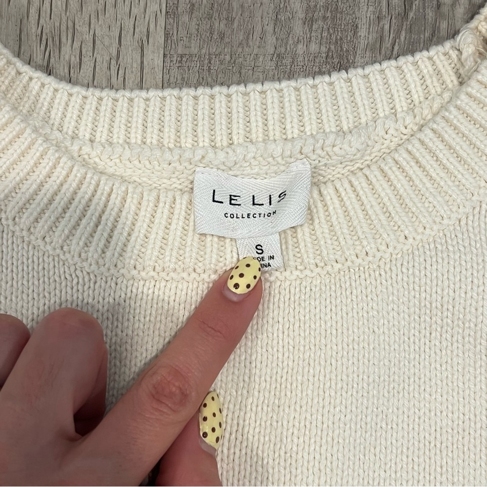 Le Lis Cream Knit Sweater - Picture 4 of 4